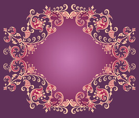 Vector ornamental nature vintage border