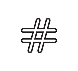 Hashtag icon vector logo illustration