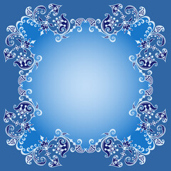 Vector ornamental nature vintage border