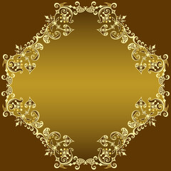 Vector ornamental nature vintage border