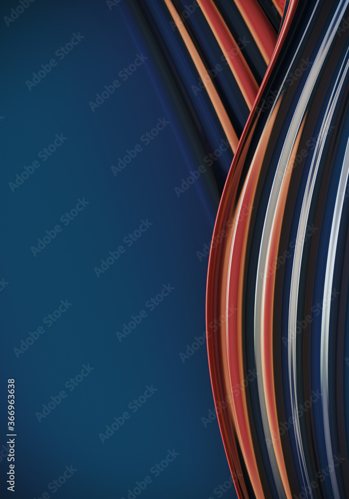 Poster minimal background for soft and smooth banner concept. gradient ripple red and blue flowing liquid s