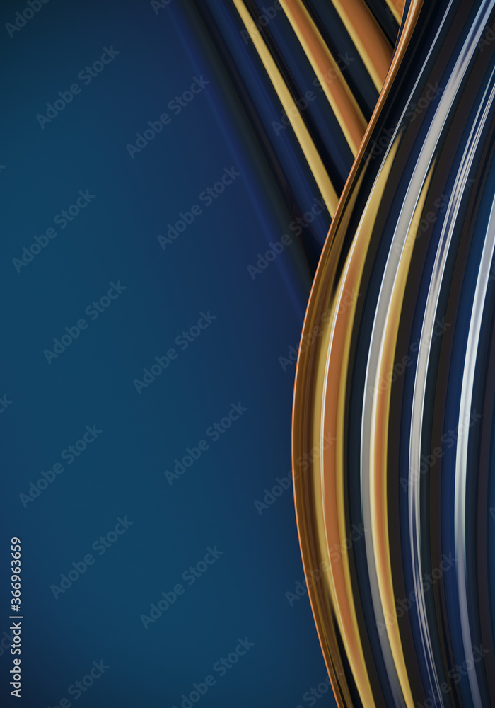 Poster minimal background for soft and smooth banner concept. gradient ripple yellow and blue flowing liqui