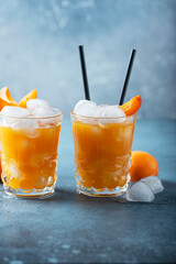 Summer juice with apricots and ice