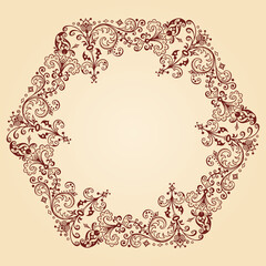 Vector ornamental nature vintage border