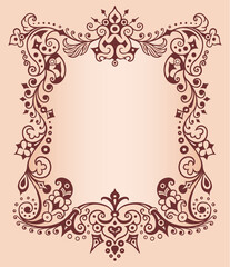 Vector ornamental nature vintage border