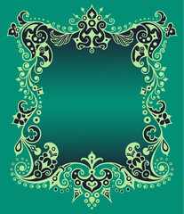 Vector ornamental nature vintage border