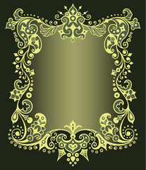 Vector ornamental nature vintage border