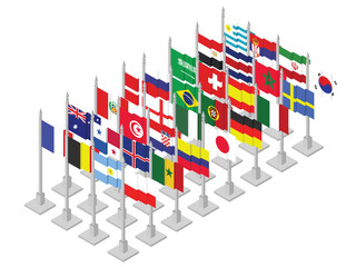 Isometric flags