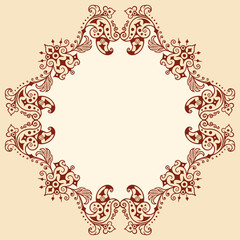 Vector ornamental nature vintage border