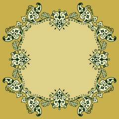 Vector ornamental nature vintage border