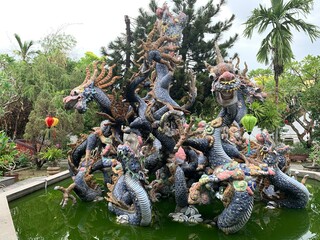 Dragon d'un temple à Hoi An, Vietnam