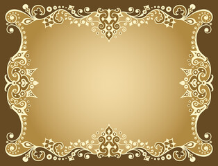 Vector ornamental nature vintage border