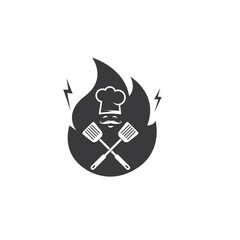 hat chef logo vector illustration