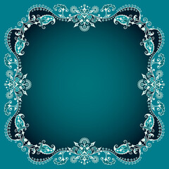 Vector abstract ornamental nature vintage border