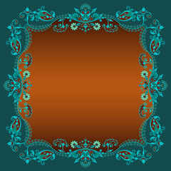 Vector abstract ornamental nature vintage border