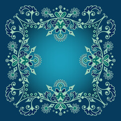 Vector abstract ornamental nature vintage border