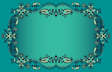 Vector abstract ornamental nature vintage border