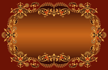 Vector ornamental nature vintage border