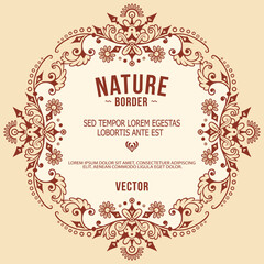 Vector abstract ornamental nature vintage border