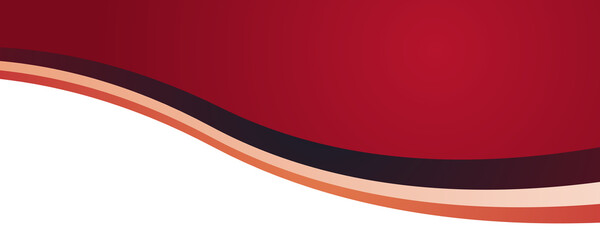 Abstract red white curve wide banner background