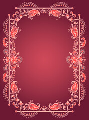 Vector abstract ornamental nature vintage border