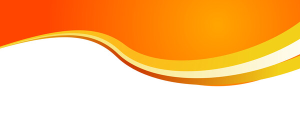 Modern orange yellow white banner background with text placement in the white area blank space