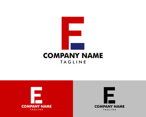 Initial letter FE logo template design