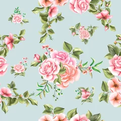 Foto op Plexiglas Flowers seamless pattern © fendymetro