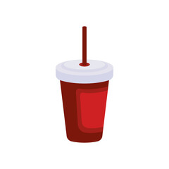 Fresh drink flat icon. Design template vector