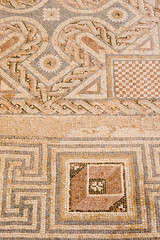 Preserved mosaics at the Kato Paphos Archaeological Park in Cyprus