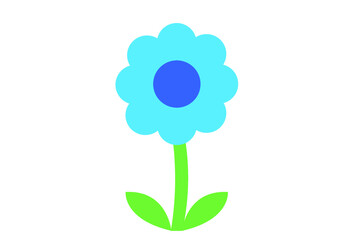 カラフルお花イラスト　かわいい