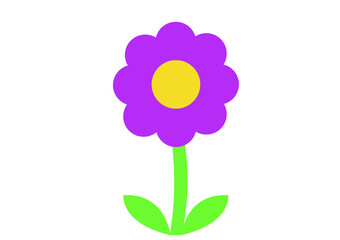 カラフルお花イラスト　かわいい