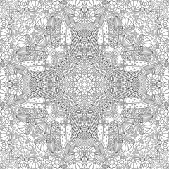 Vector fantasy hand drawn seamless pattern