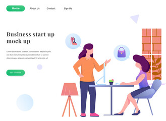 web landing page talking fashion