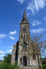 Fototapeta na wymiar The tower of the chuch of St. Sturmius in Rinteln, Germany