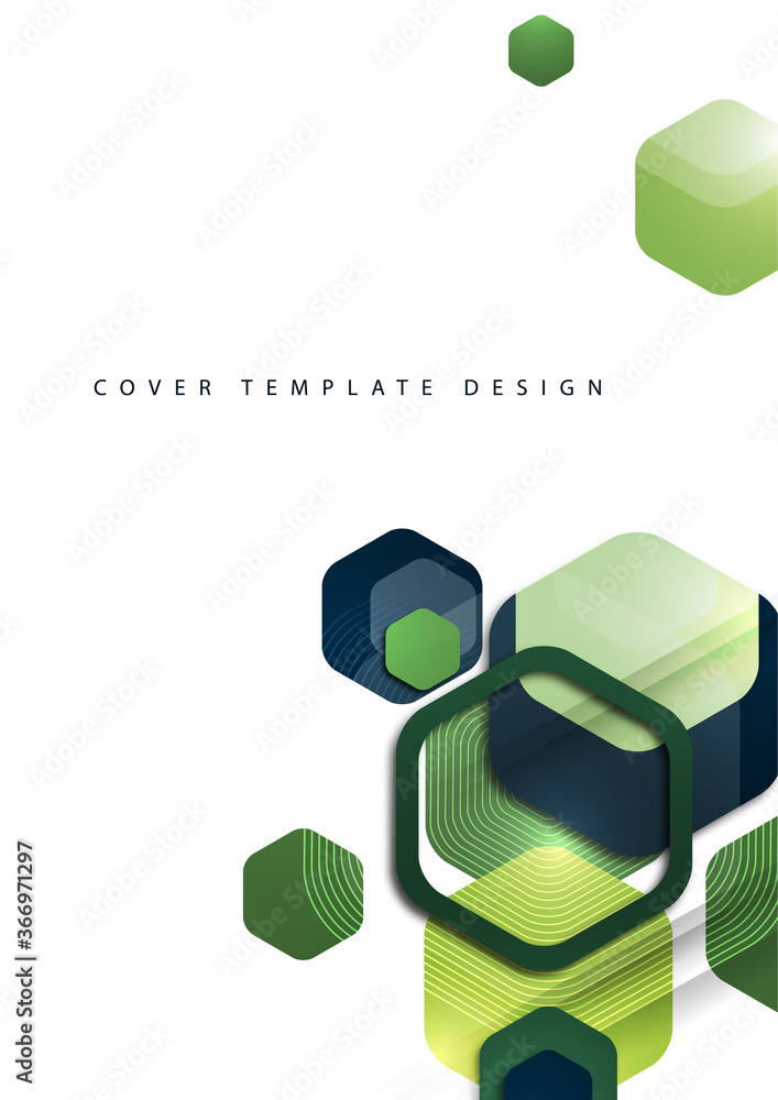 Aufkleber abstract background of rounded colored hexagons. business presentation template. modern geometric de