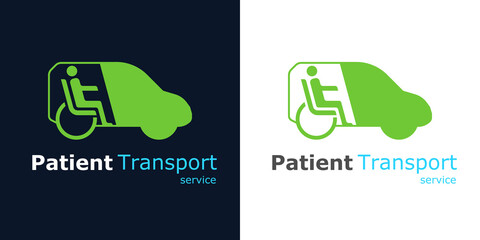 Patient transportation service logo.