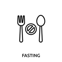 fasting icon vector. ramadan sign symbol for modern design.