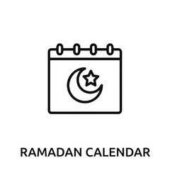 ramadan calendar icon vector. ramadan sign symbol for modern design.