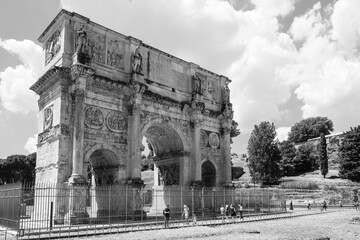 Fototapeta na wymiar Costantine Triumph Arc, Rome, Lazio, Italy