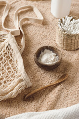 Beauty, health care morning routine products. Female spa, wellness, treatment essentials