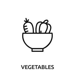 vegetables icon vector. vegetables sign symbol for modern design.