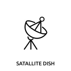 satellite dish icon vector. satellite sign symbol for modern design.