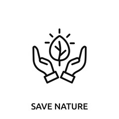 save nature icon vector. save nature sign symbol for modern design.