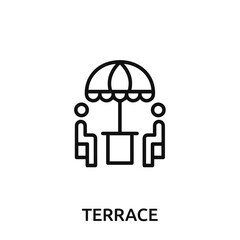 terrace icon vector. cafe sign symbol for modern design.