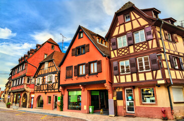 Traditional half-timbered houses in Obernai - Bas-Rhin, France