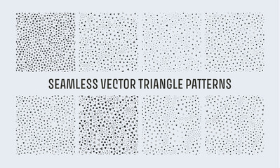 Seamless triangle pattern. Gray geometric vector pattern. Shape seamless texture.