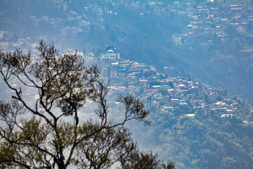 View of Darjeeling town, west bengal, India