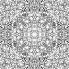 Vector abstract ethnic hand drawn seamless pattern