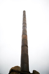 Iron Flagpole of the Joseon Dynasty. Iron Flagpole of Yongdusa Temple Site in Cheongju-si, South Korea.
